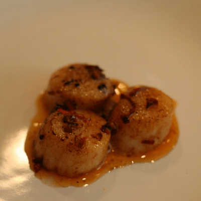 The Chew: Pan-Seared Scallops with White Beans & Escarole Recipe